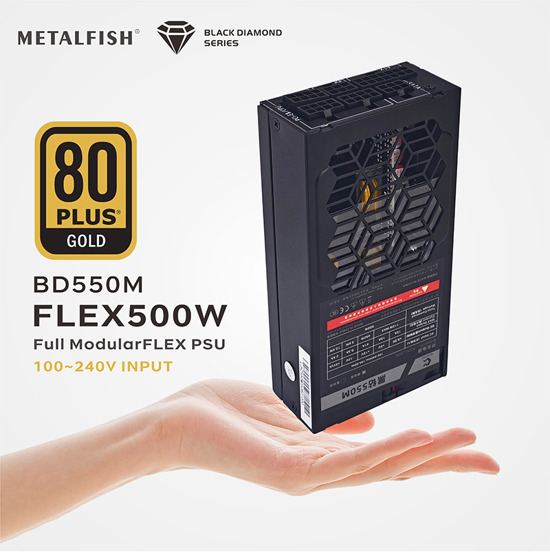 Flex Atx Power Supply 600W 1U - METALFISH Flex 500/600W 80PLUS GOLD フルモジュラー電源