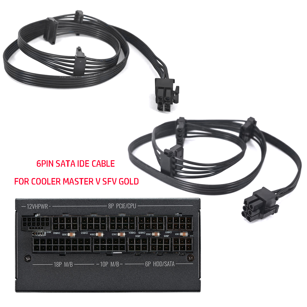 Sfx Modular Power Supply 850W Gold - クーラーマスターV SFX GOLD 850Wモジュラー電源ケーブル用6PIN PCIE -
