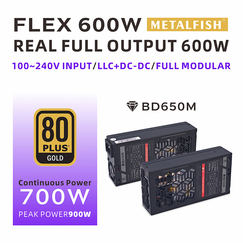 Flex Atx Power Supply 600W 1U - METALFISH Flex 600W モジュラーパワーサプライ 小型1UコンピューターPSU Flex-ATX