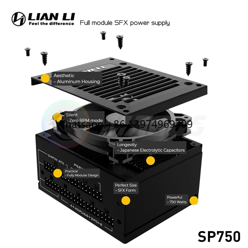 750W Sfx Fully Modular Power Supply - LIAN LI PSU 750W SFX電源ユニット コンピューターPC用