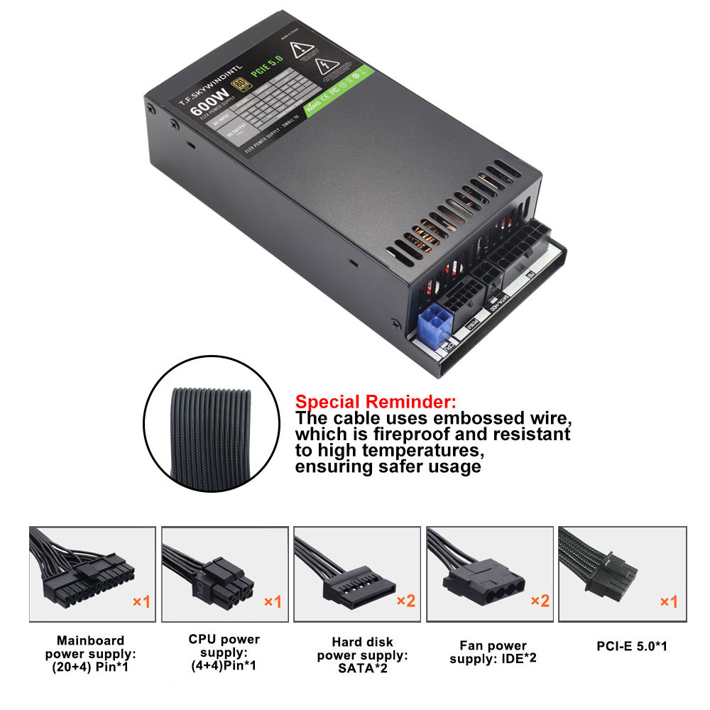 ATX 3.0 PCI-E Gen5 Flex ATX モジ - Flex Atx Power Supply 600W 1U のレビューと価格