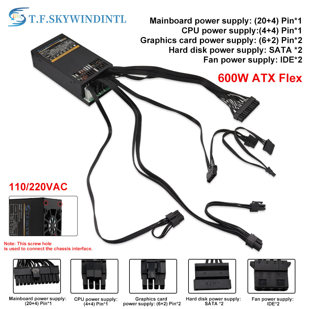 石膏用モジュラー電源,小型デバイス500w,600w,110 - Flex Atx Power Supply 600W 1U のレビューと価格